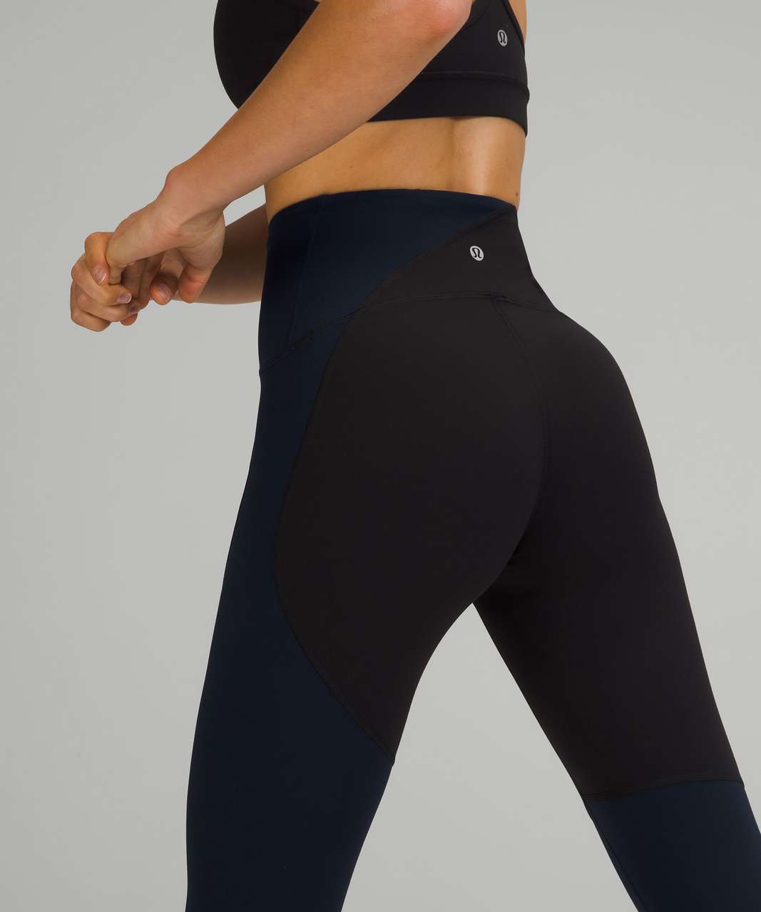 Lululemon Nulu Colour Block High-Rise Tight 25" - Black / True Navy