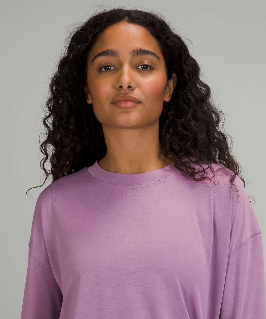 Lululemon Side Cinch Long Sleeve Crew - Wisteria Purple