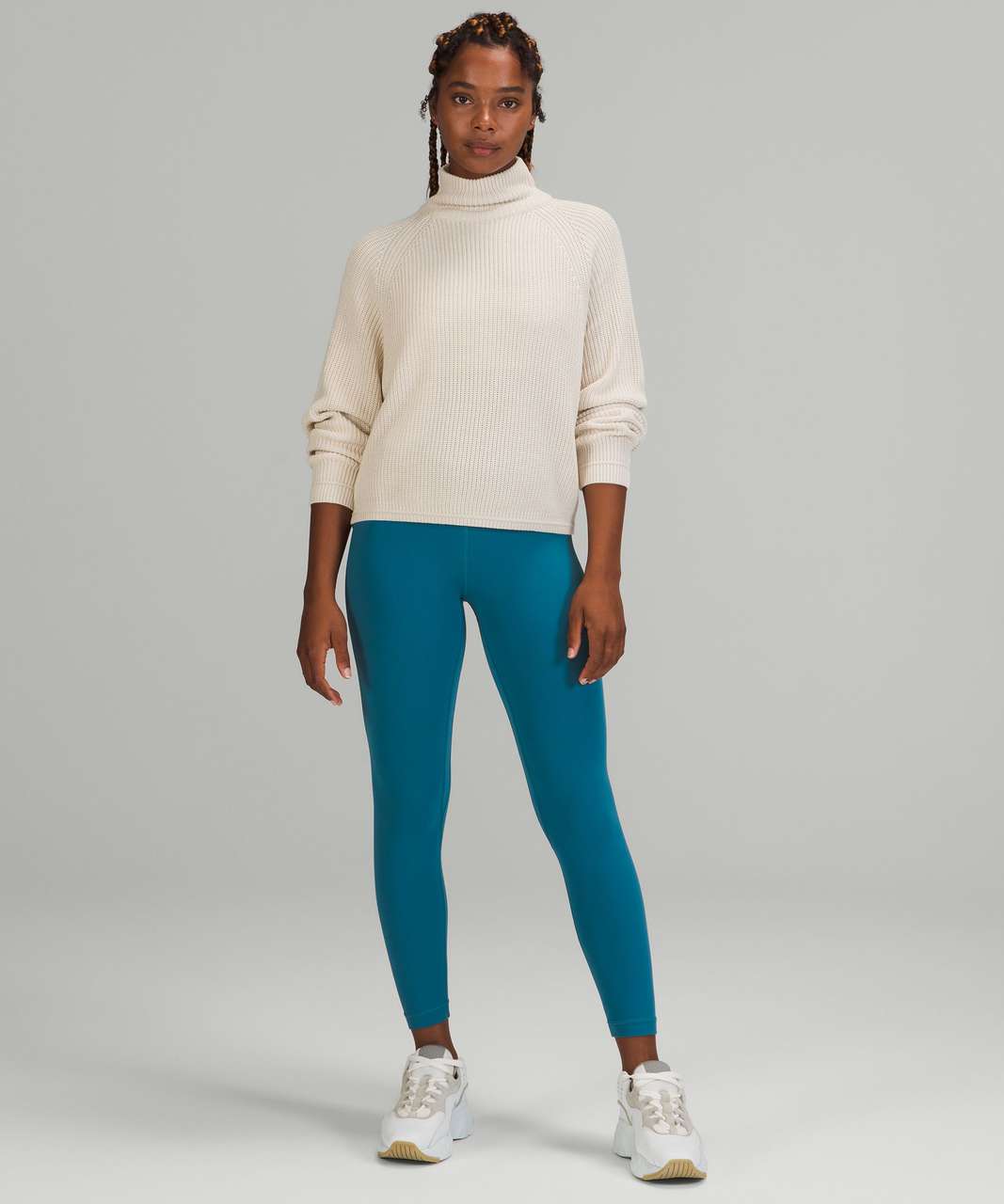 Lululemon Ribbed Turtleneck Sweater - White Opal