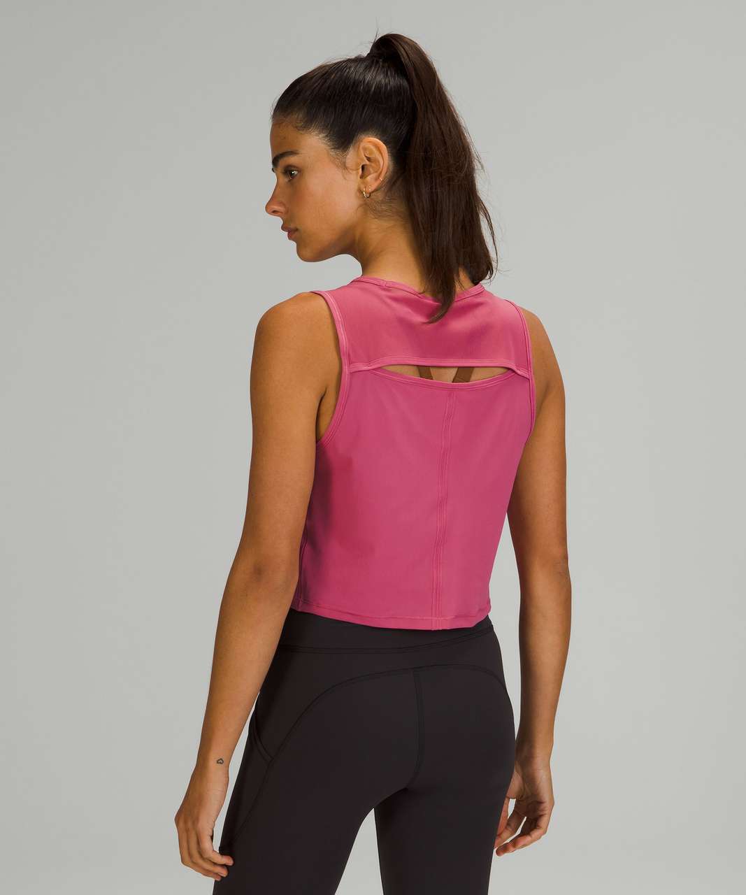 Lululemon Sculpt Cropped Tank Top - Pink Lychee - lulu fanatics