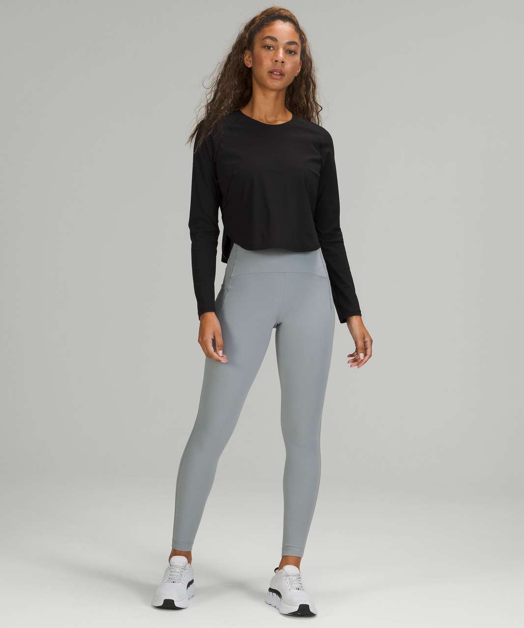 Lululemon Crew Neck UV Protection Running Long Sleeve - Black