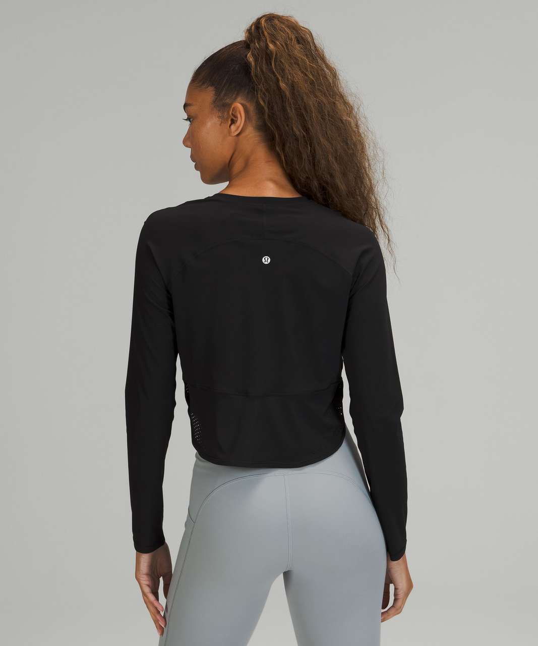 Lululemon Crew Neck UV Protection Running Long Sleeve - Black - lulu  fanatics