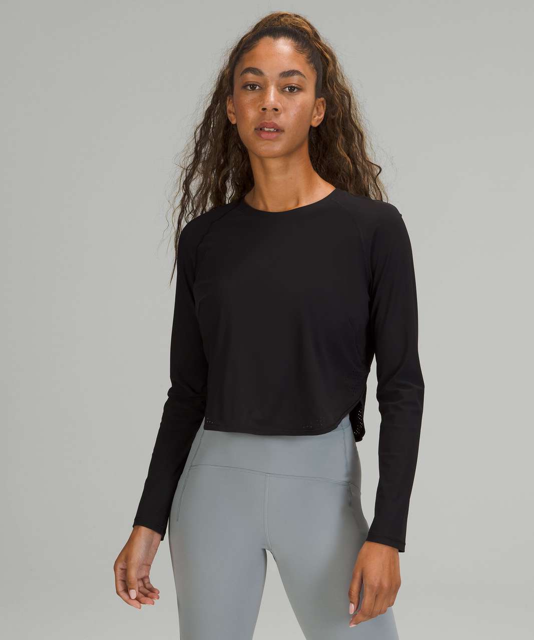 Lululemon Crew Neck UV Protection Running Long Sleeve - Black