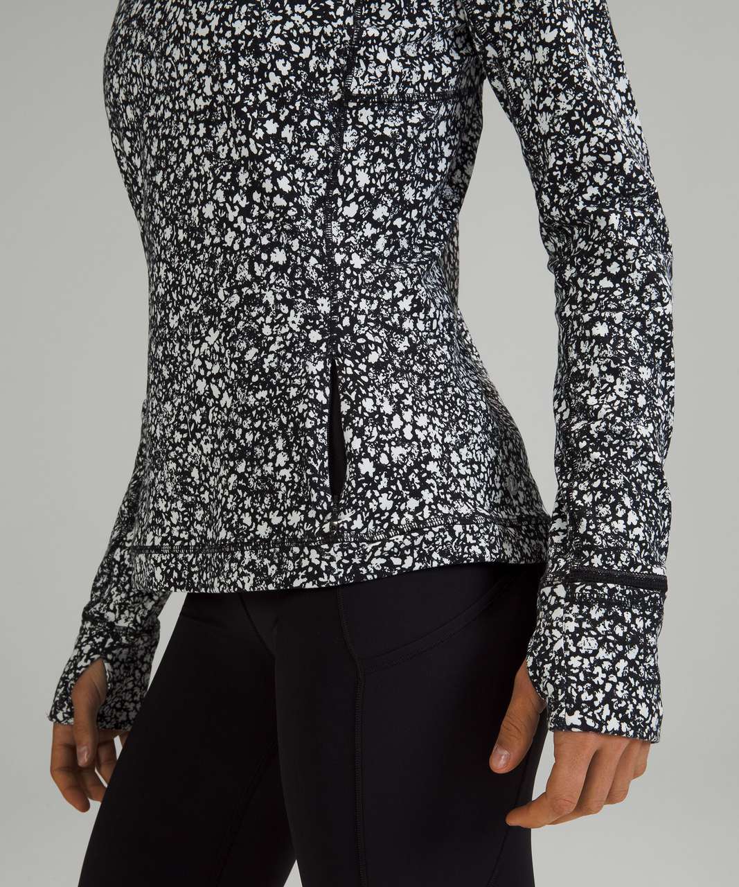 Lululemon Its Rulu Run Long Sleeve Shirt - Venture Floral Alpine White Black