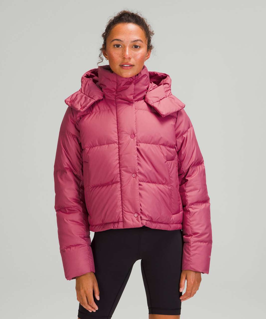 Lululemon Wunder Puff Cropped Jacket - Pink Peony - lulu fanatics