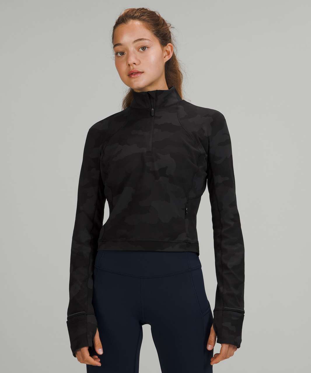 Lululemon It's Rulu Run Cropped Half Zip