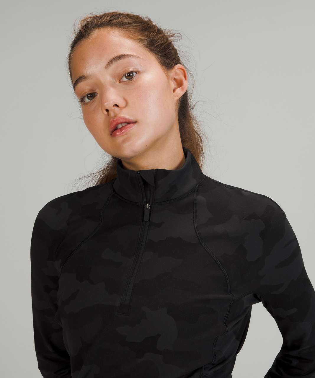 Black It's Rulu Run reflective-dot half-zip top, lululemon