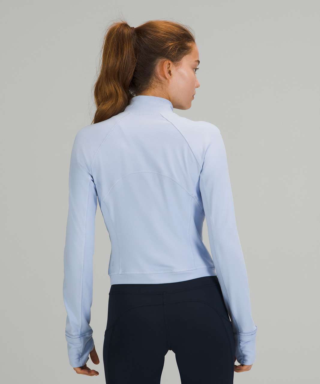 Lululemon Its Rulu Run Cropped Half-Zip - Blue Linen