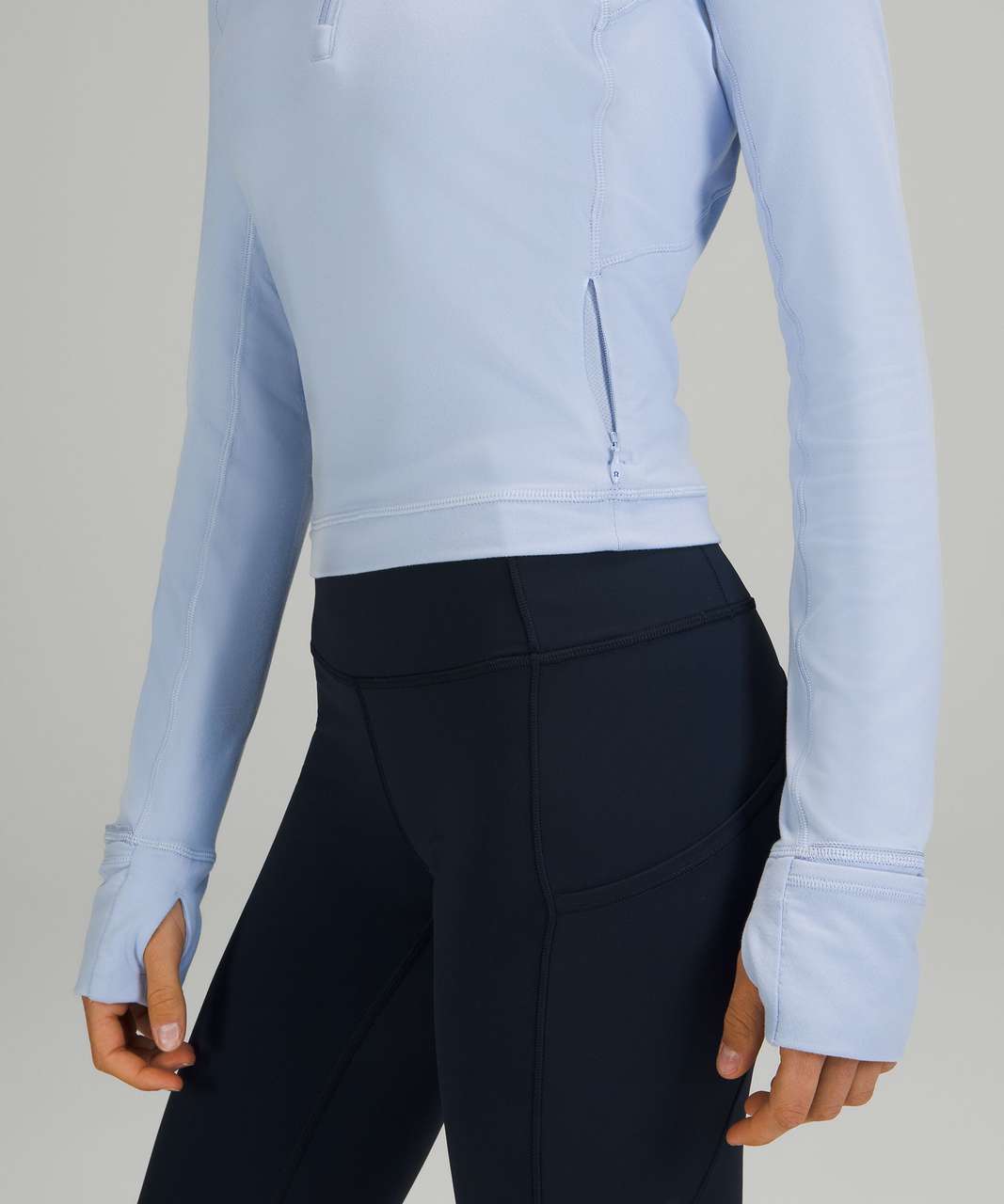 Lululemon Rulu Run Cropped Half-Zip Blue Size 2 - $46 (57% Off