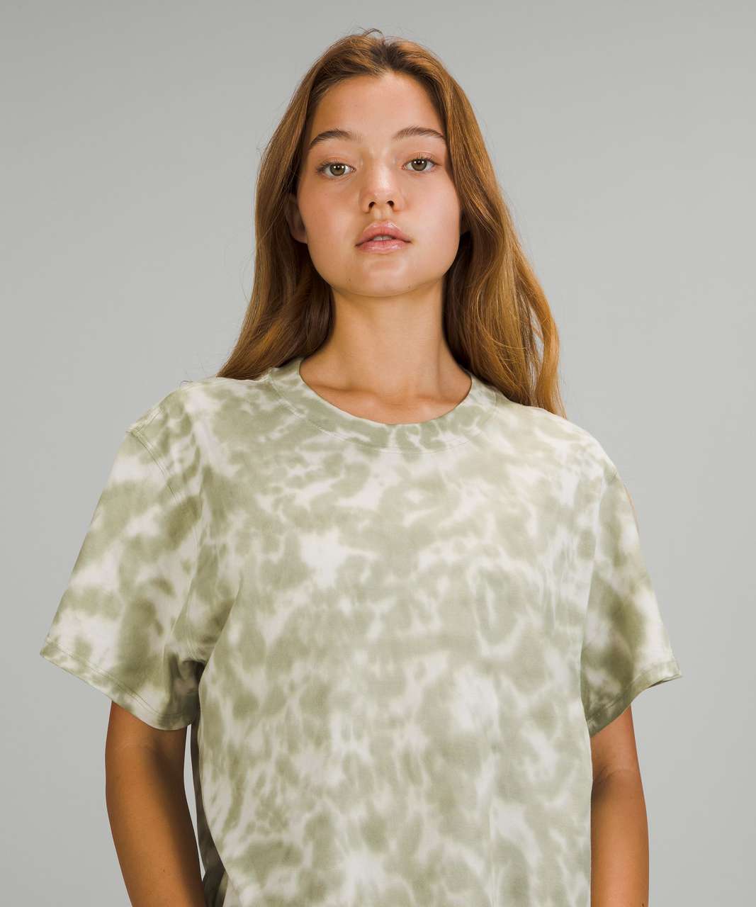 Lululemon All Yours Short Sleeve T-Shirt - Marmoleado Tie Dye White Opal Rosemary Green
