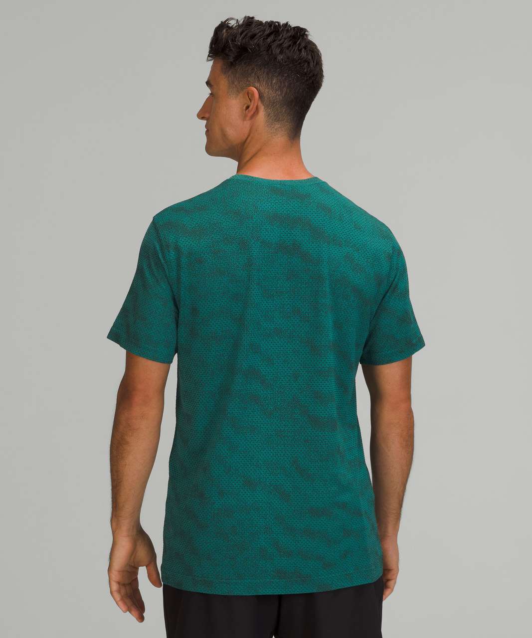 Lululemon Metal Vent Breathe Short Sleeve Shirt - Half Tone Teal Lagoon / Rainforest Green