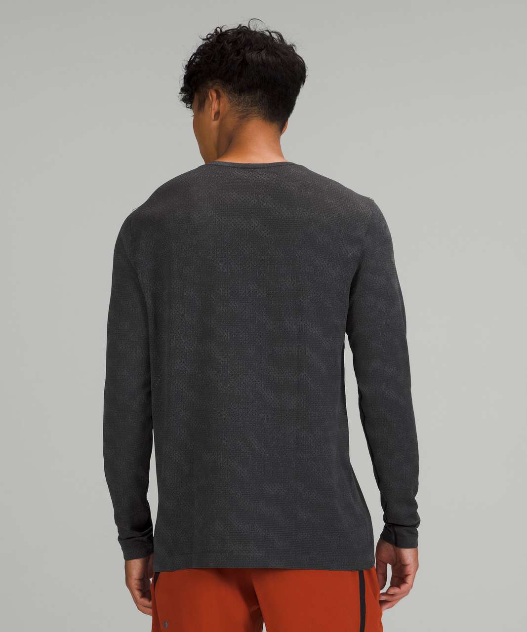 Lululemon Metal Vent Breathe Long Sleeve Shirt - Half Tone Black / Anchor