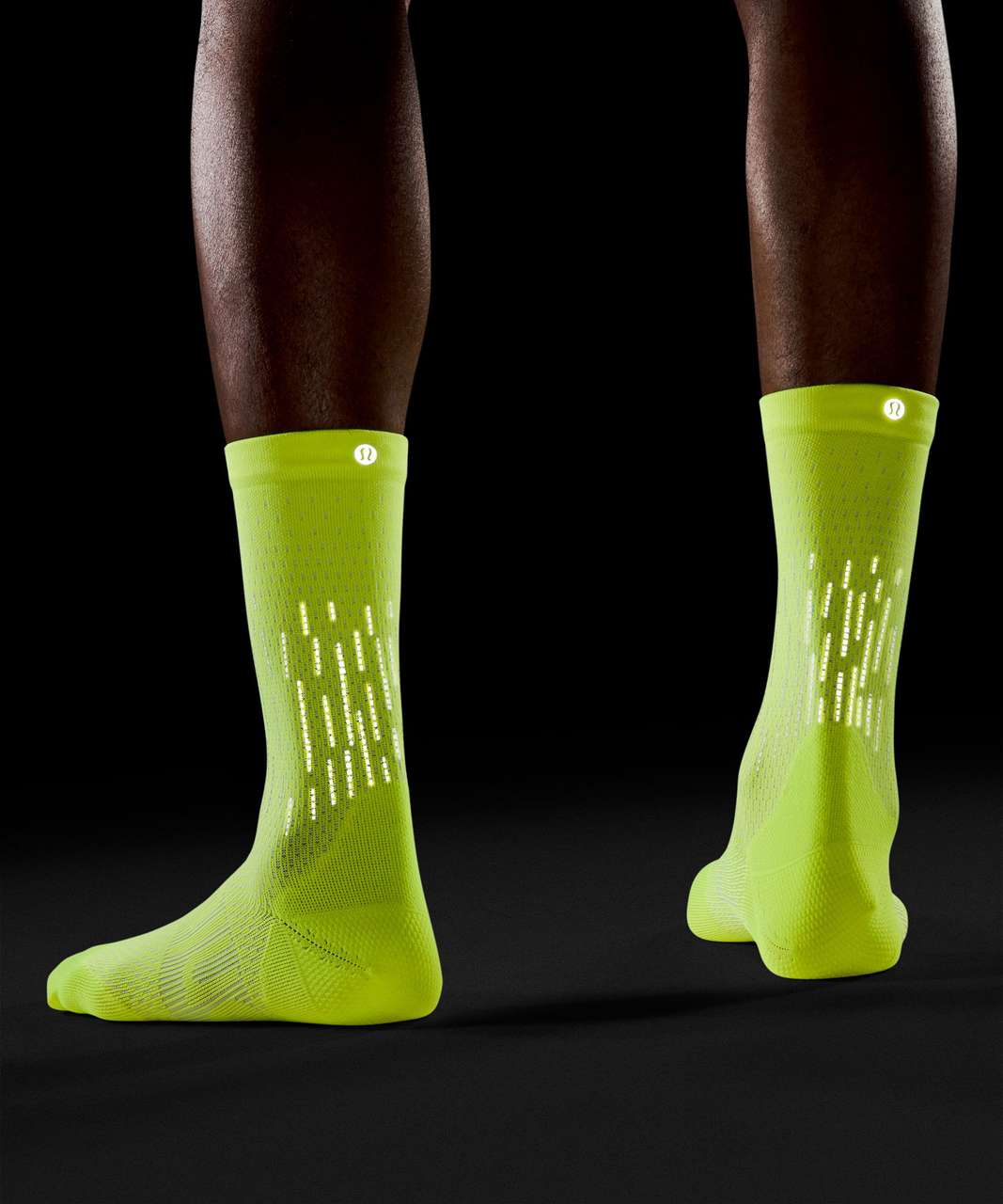 Lululemon Power Stride Crew Sock *Reflective - Highlight Yellow (Second Release)