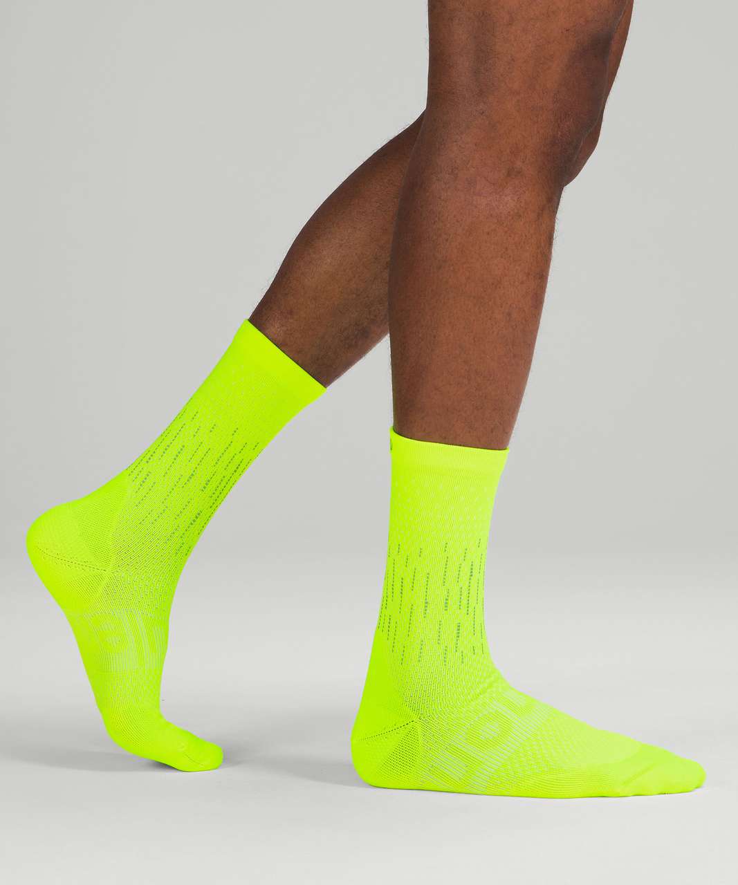 Lululemon Power Stride Crew Sock *Reflective - Highlight Yellow (Second Release)