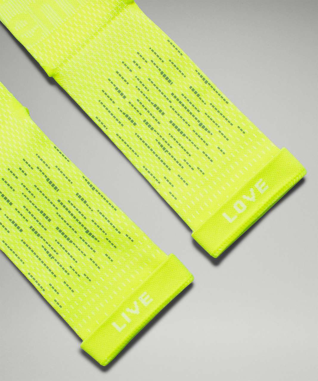 Lululemon Power Stride Crew Sock *Reflective - Highlight Yellow (Second Release)