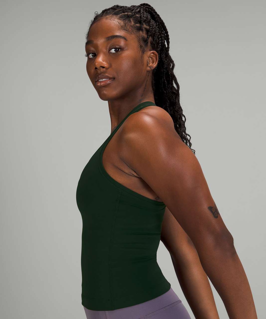 Lululemon Cool Racerback Short Tank Top *Nulu - Rainforest Green - lulu  fanatics