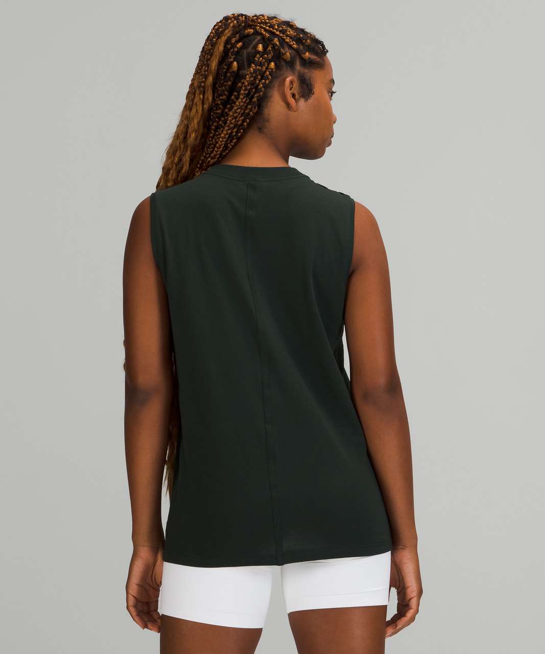 Lululemon High Neck Running and Training Tank Top - Rainforest Green - lulu  fanatics