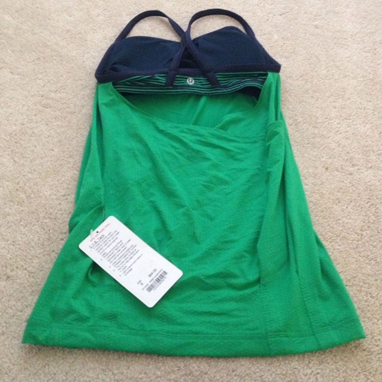 Lululemon C.Y.B Tank - Green Bean / Hyper Stripe Green Bean / Inkwell