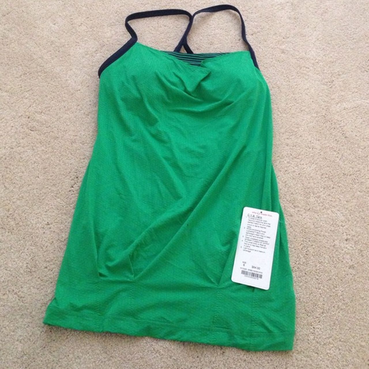 Lululemon C.Y.B Tank - Green Bean / Hyper Stripe Green Bean / Inkwell