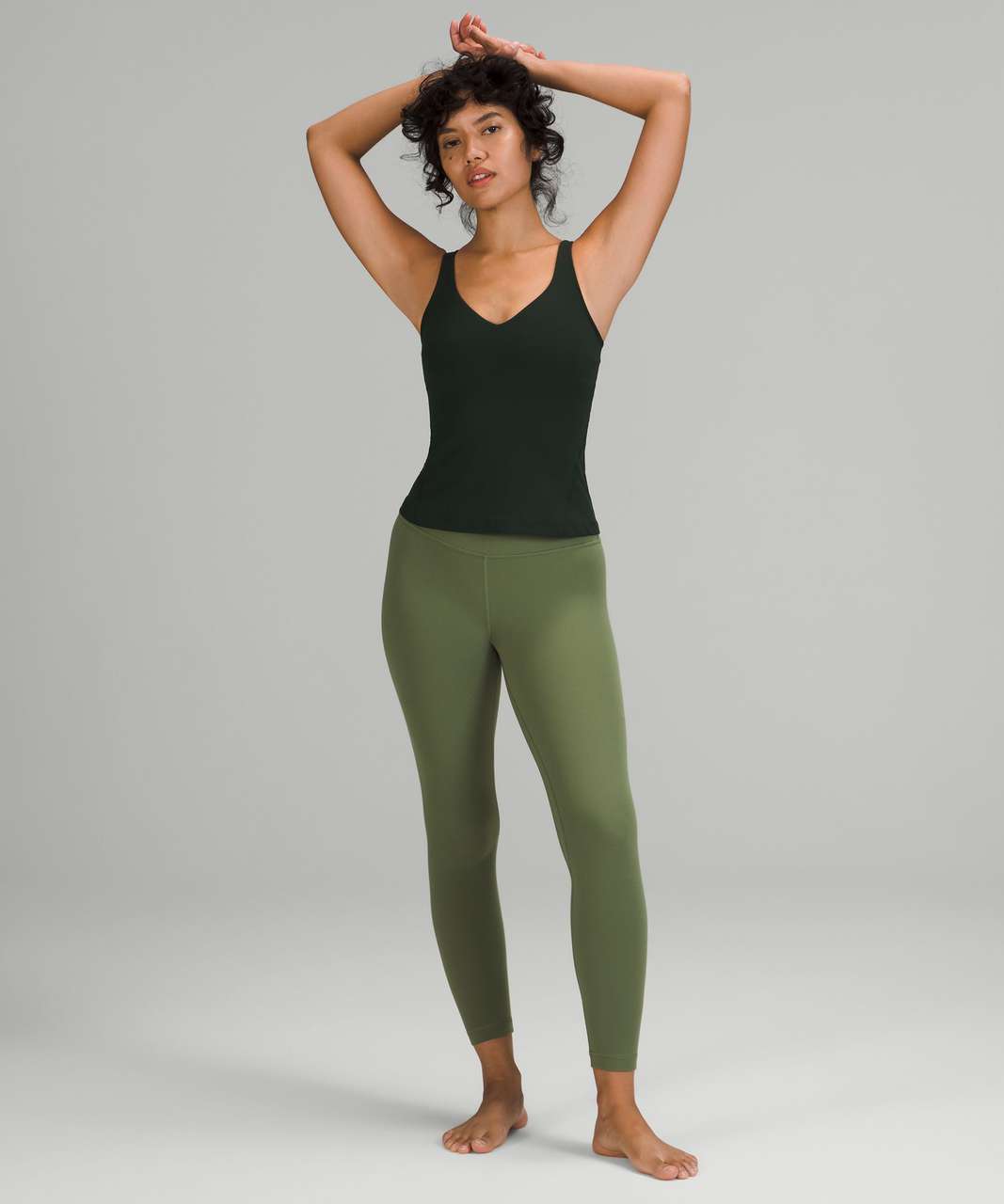 Rainforest green align tank (10) and City Sleek 5 pocket HR short 4” (29)  are a great combo. : r/lululemon