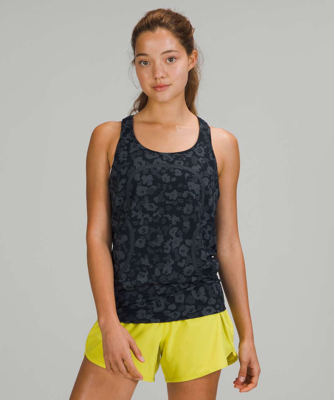 Lululemon Swiftly Tech Racerback Tank Top 2.0 - Dappled Floral True Navy / Ocean Air