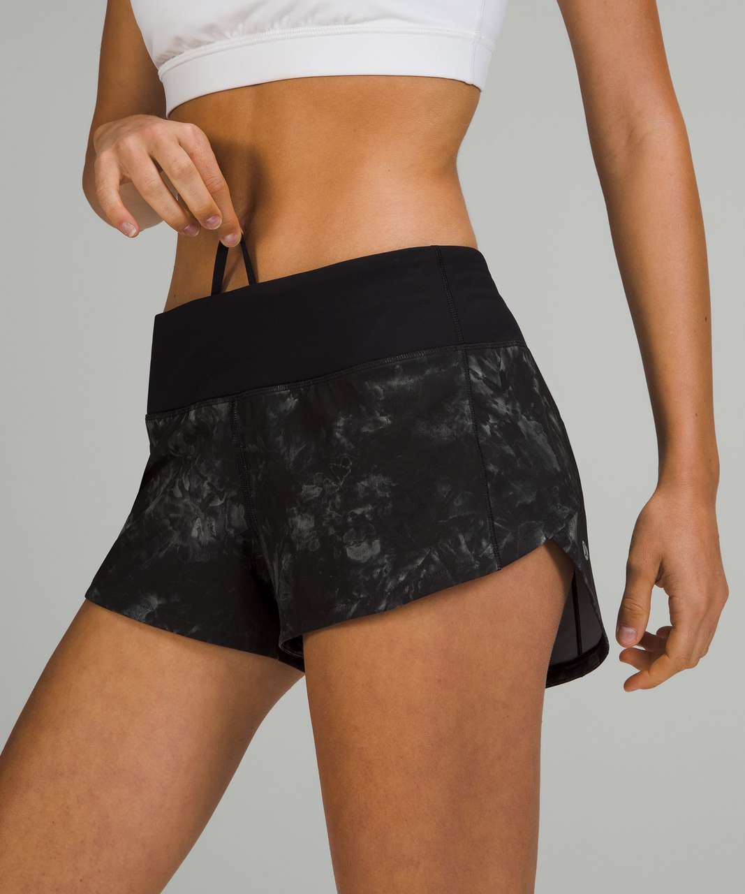 Lululemon Speed Up Short *2.5 - Heritage 365 Camo Deep Coal Multi / Black  - lulu fanatics