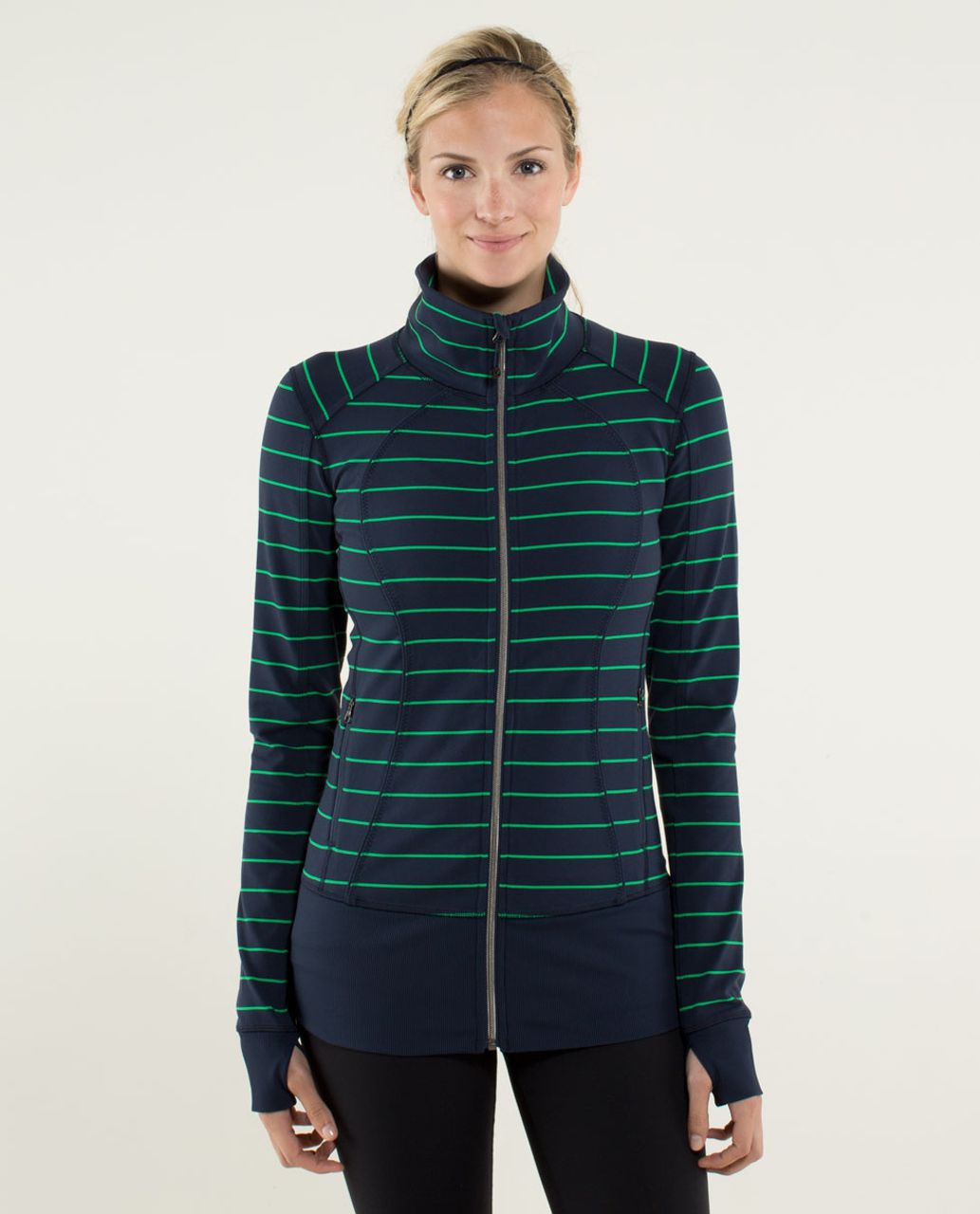 Lululemon Nice Asana Jacket - Slalom Stripe Inkwell / Inkwell