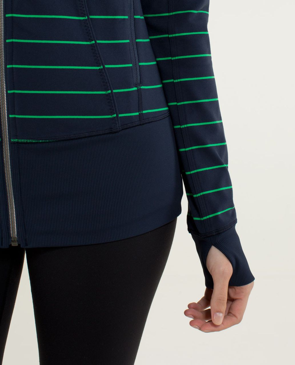 Lululemon Nice Asana Jacket - Slalom Stripe Inkwell / Inkwell