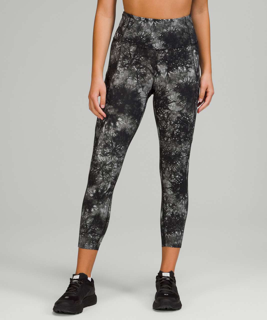 Lululemon Fast and Free High-Rise Crop 23" - Ink Vapor Ice Grey Multi