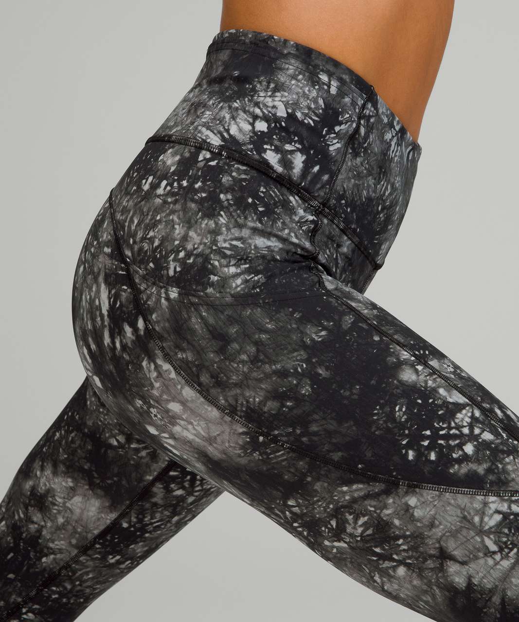 LULULEMON WOMENS FAST and Free High Rise Tight 25 Ice Dye Ice Wash Asphalt  Grey £69.99 - PicClick UK