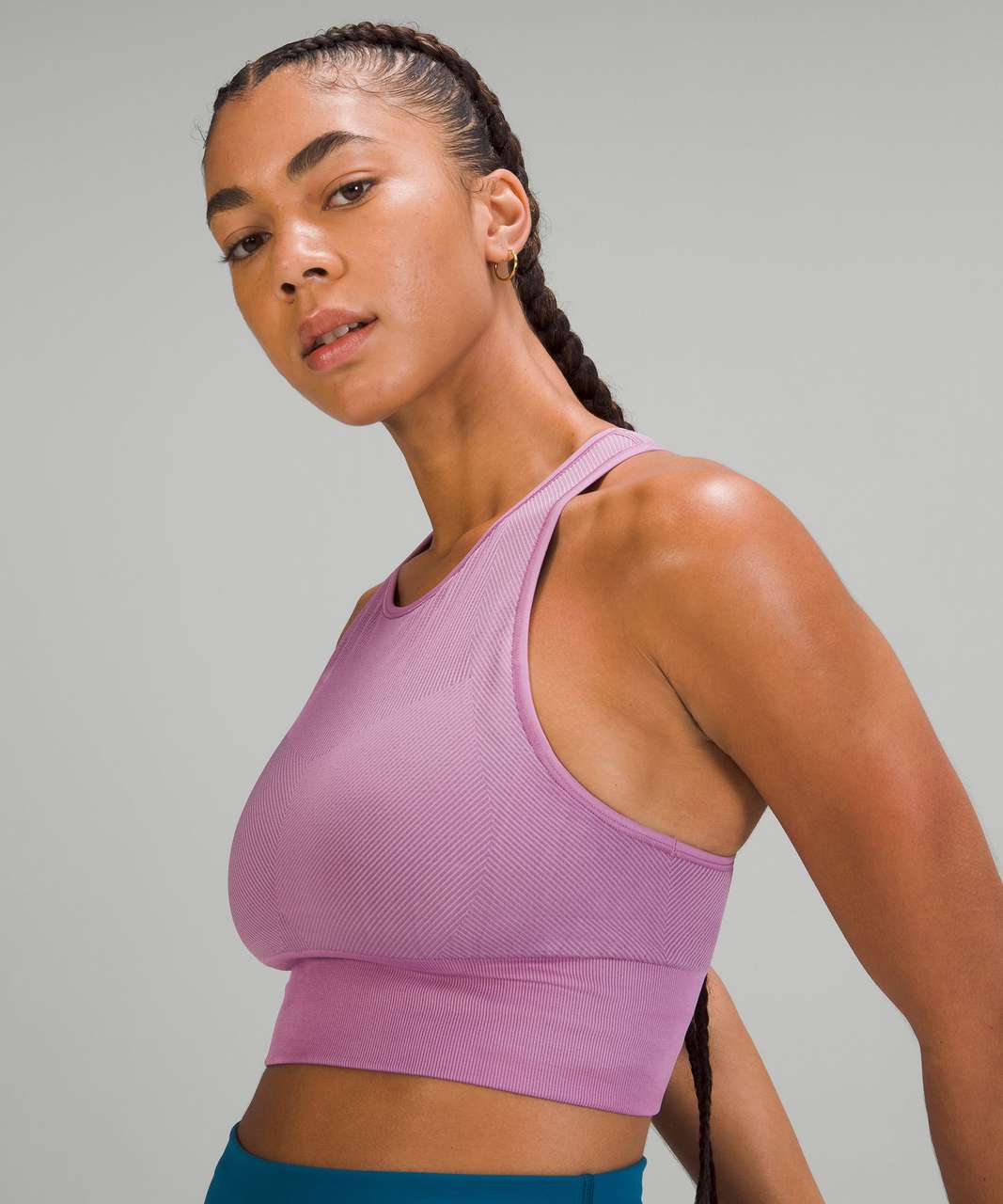 Lululemon Porcelain Pink Ebb to Train Bra High Neck Medium Support C/D Cup 6