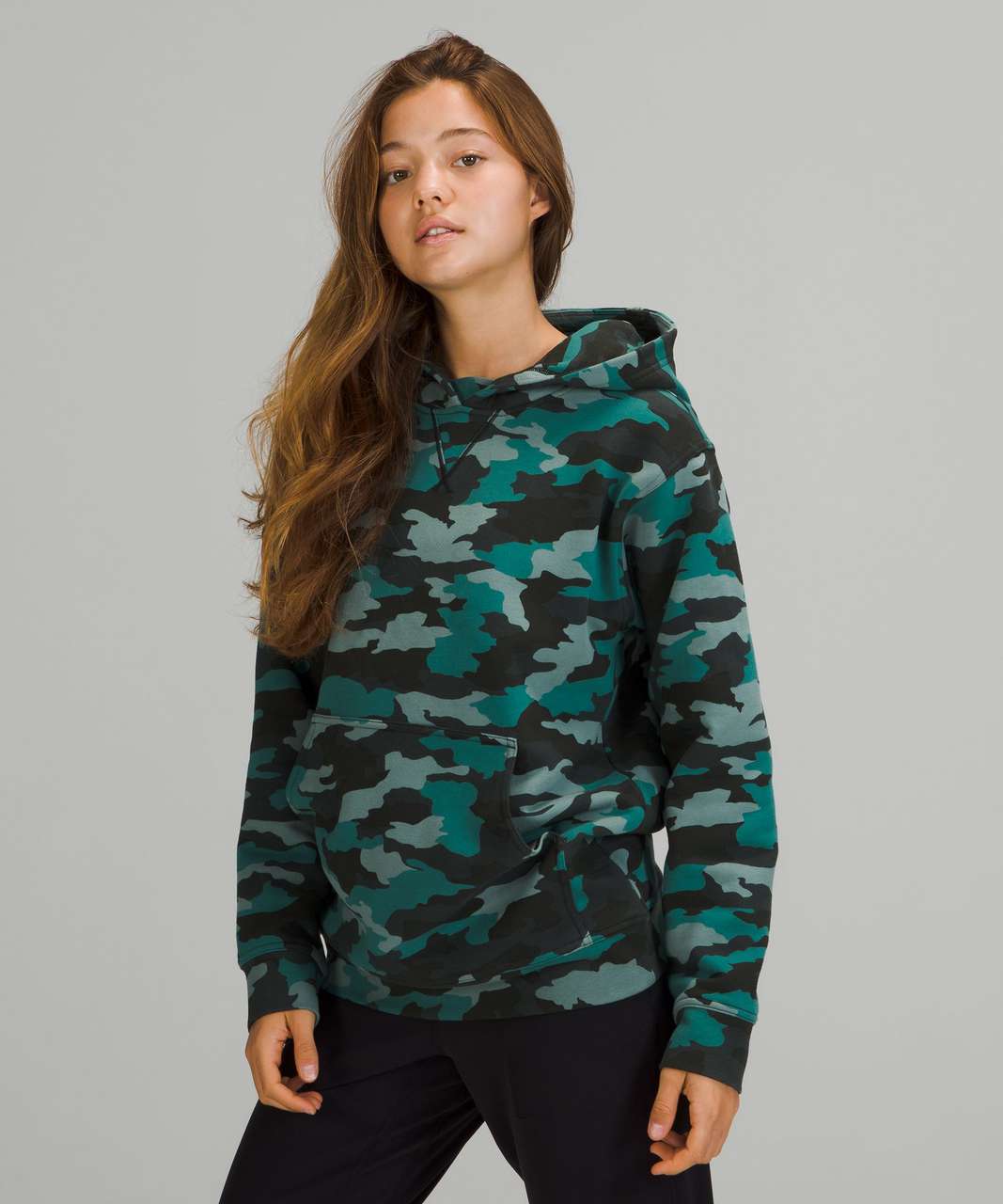 NEW Women Lululemon Scuba Full-Zip Hoodie Heritage 365 Camo Green