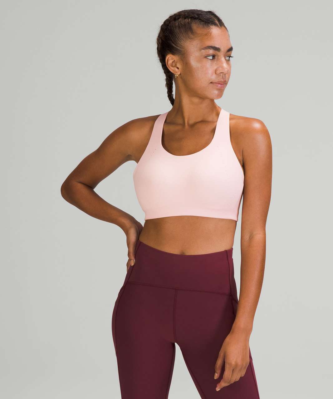 Lululemon AirSupport Bra *High Support, C–DDD Cups - Pink Mist / White Opal