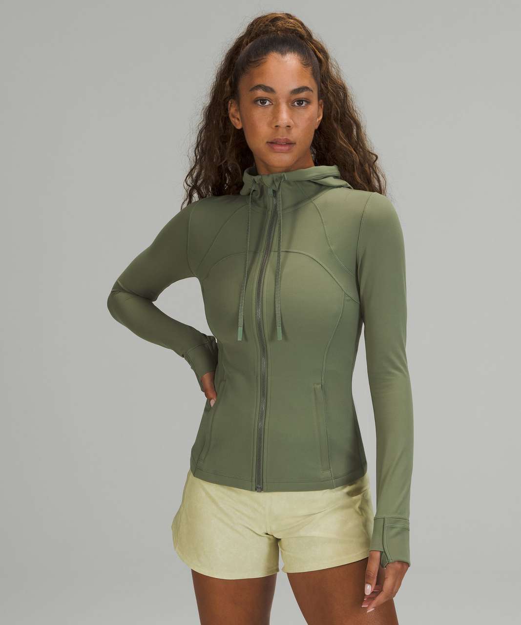 NEW Women Lululemon Hooded Define Jacket Nulu Green Togo