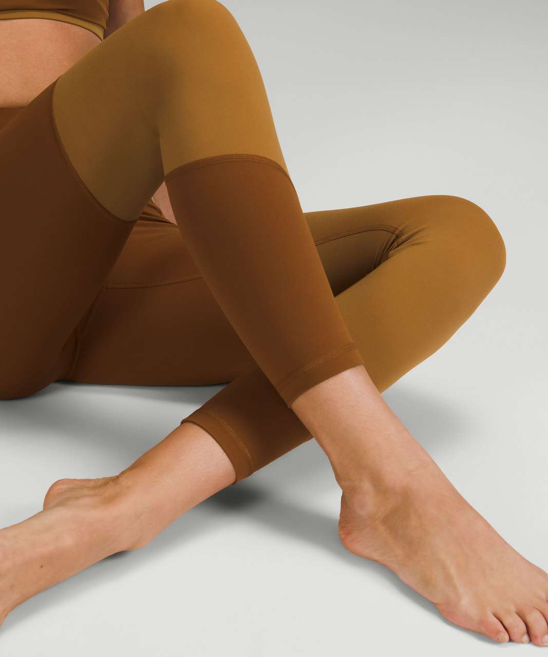 Lululemon Nulu Colour Block High-Rise Tight 25 - Copper Brown / Bold Beige  - lulu fanatics