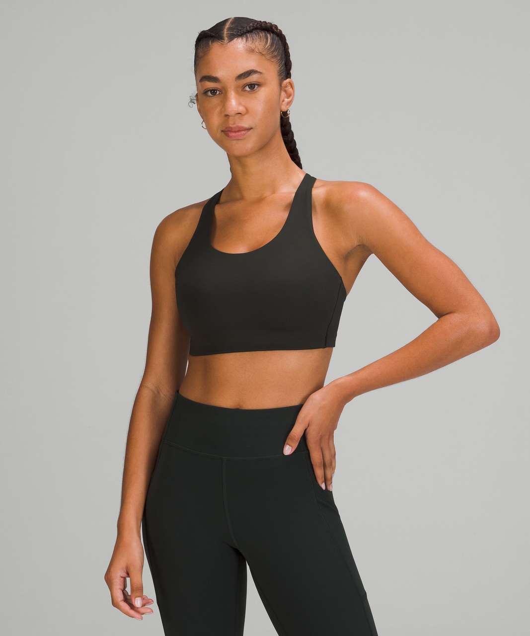 Detox Yoga Studios - New Lululemon High Neck Energy Bra in “Green