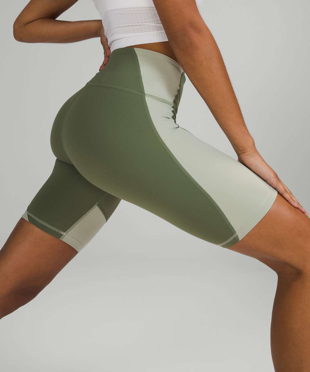 Lululemon cropped leggings color block