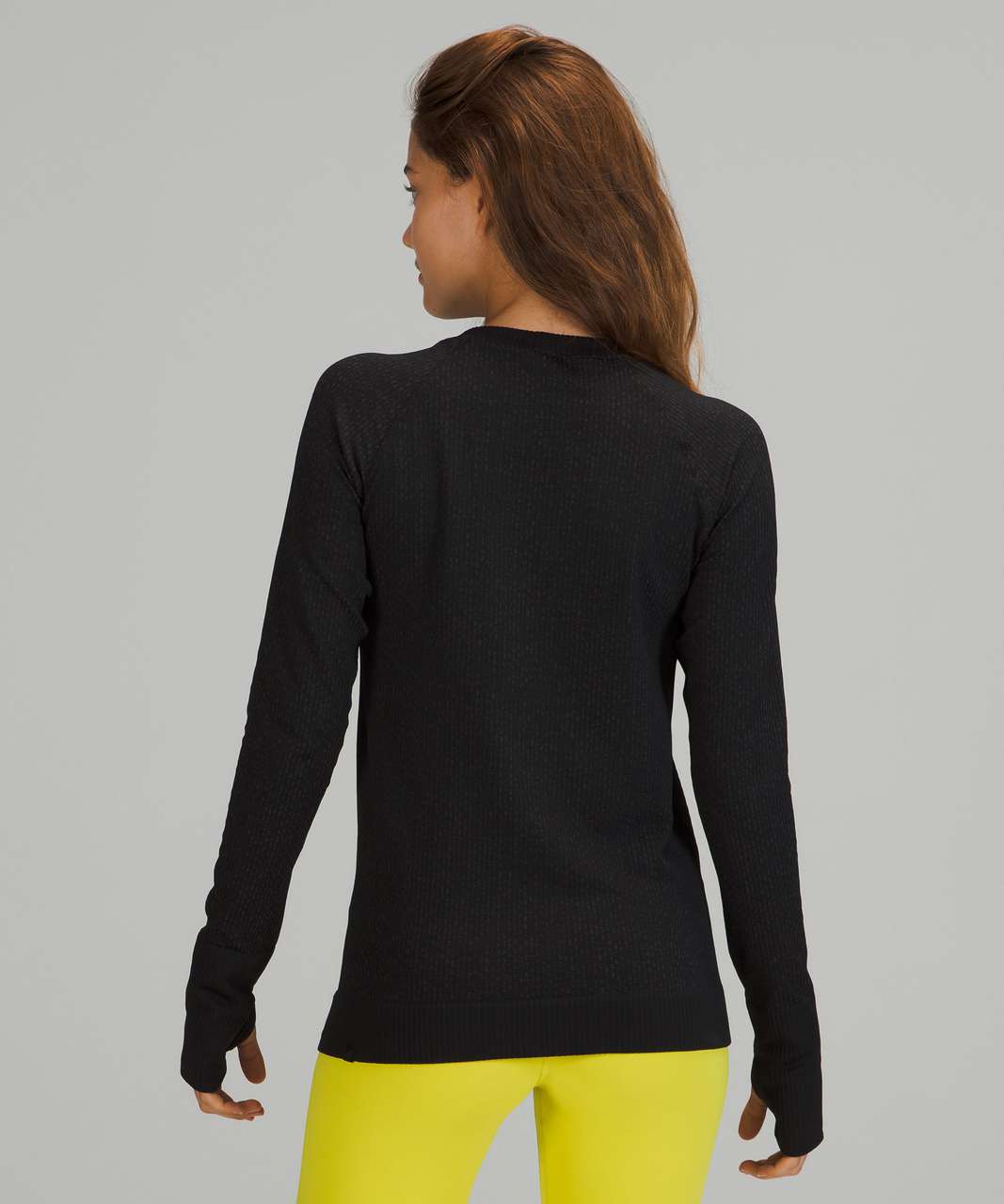 Lululemon Rest Less Pullover - Texture Grid Black / Graphite Grey