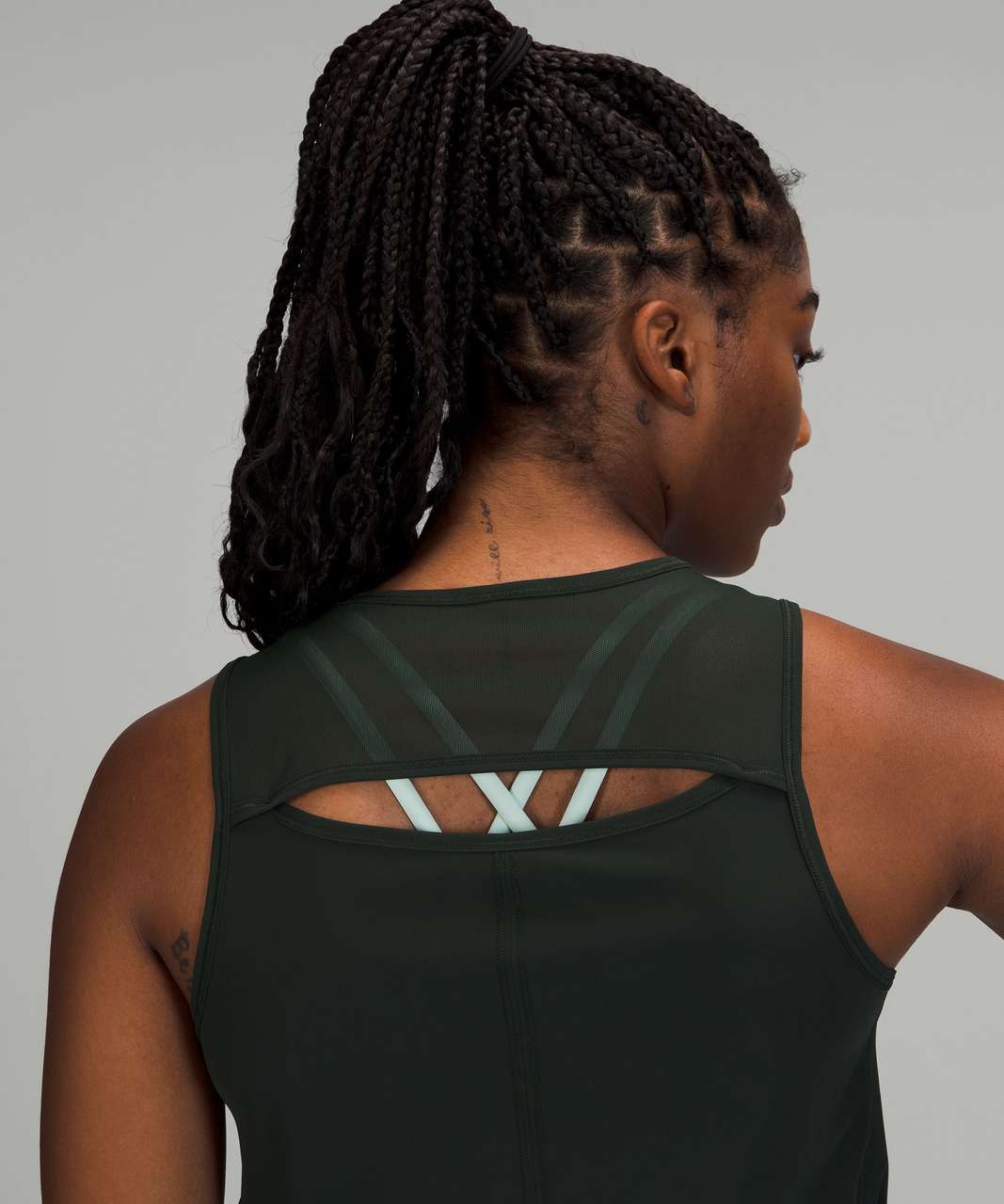 Lululemon Sculpt Cropped Tank Top - Rainforest Green