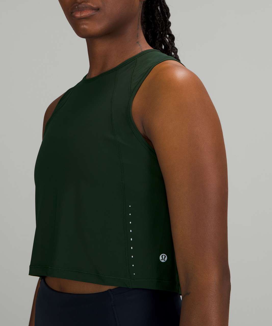 Lululemon Sculpt Cropped Tank Top - Rainforest Green