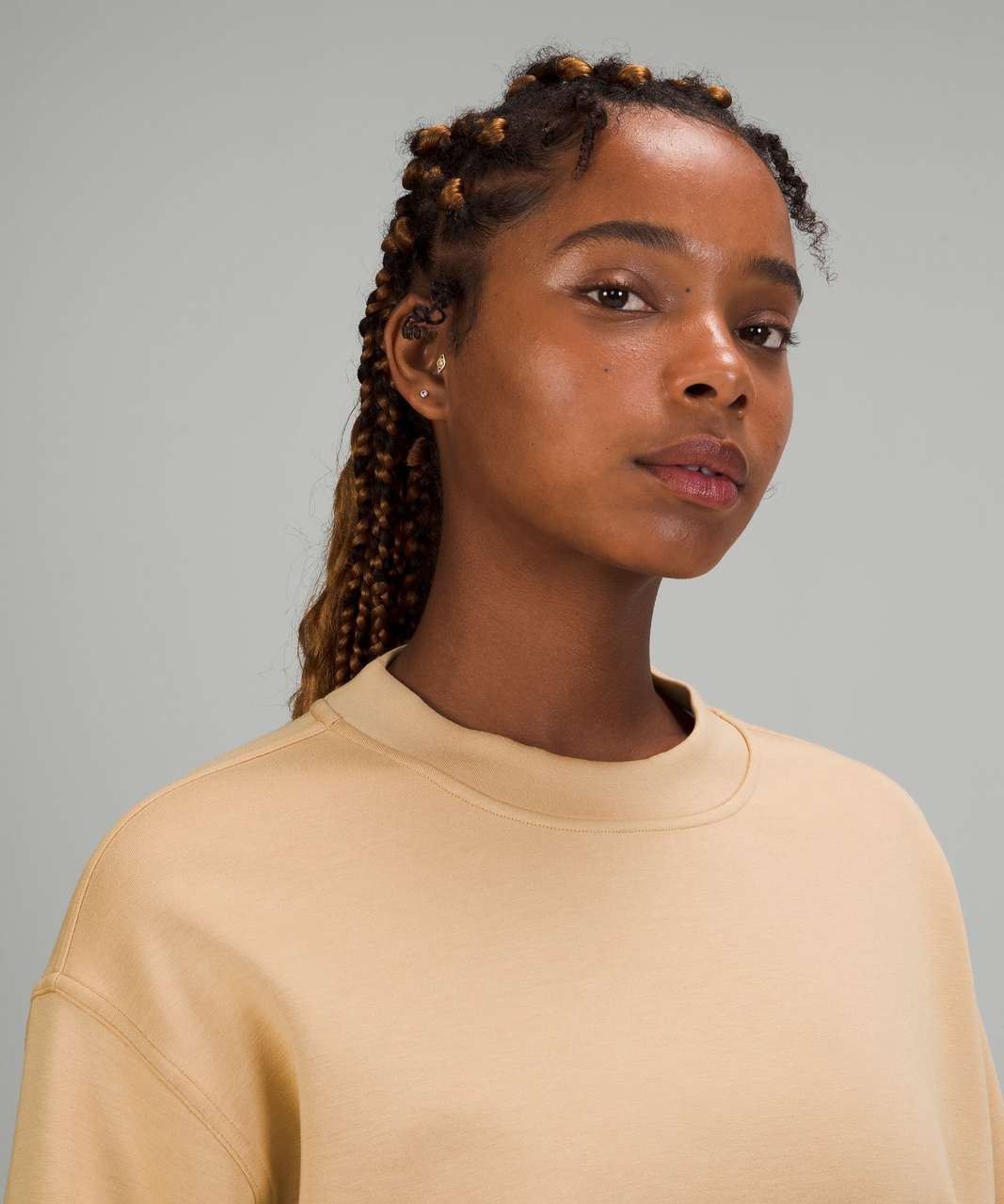 Lululemon Gathered Waist Crew Pullover - Pecan Tan