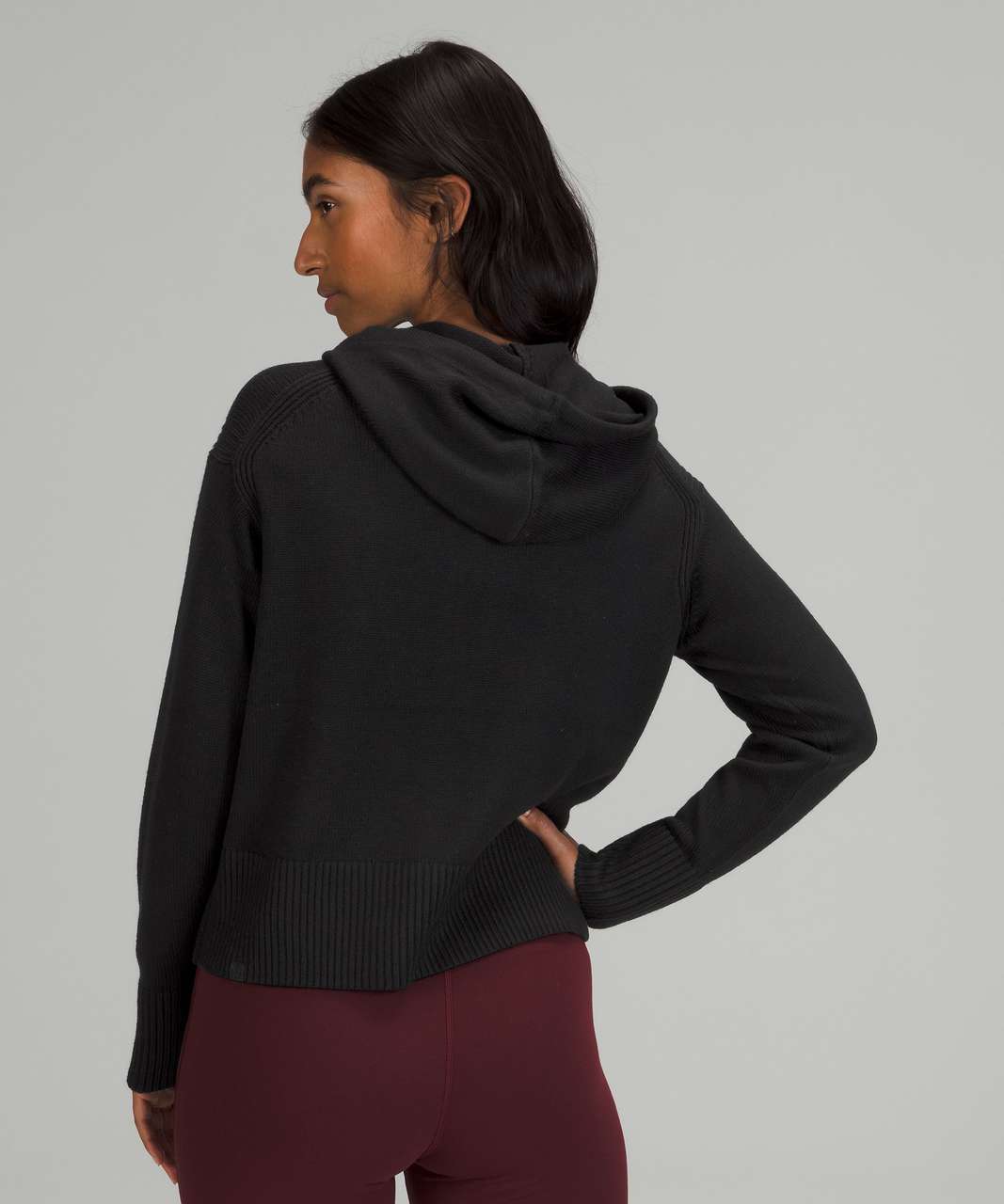 Lululemon Double Knit Sweater Hoodie - Black - lulu fanatics