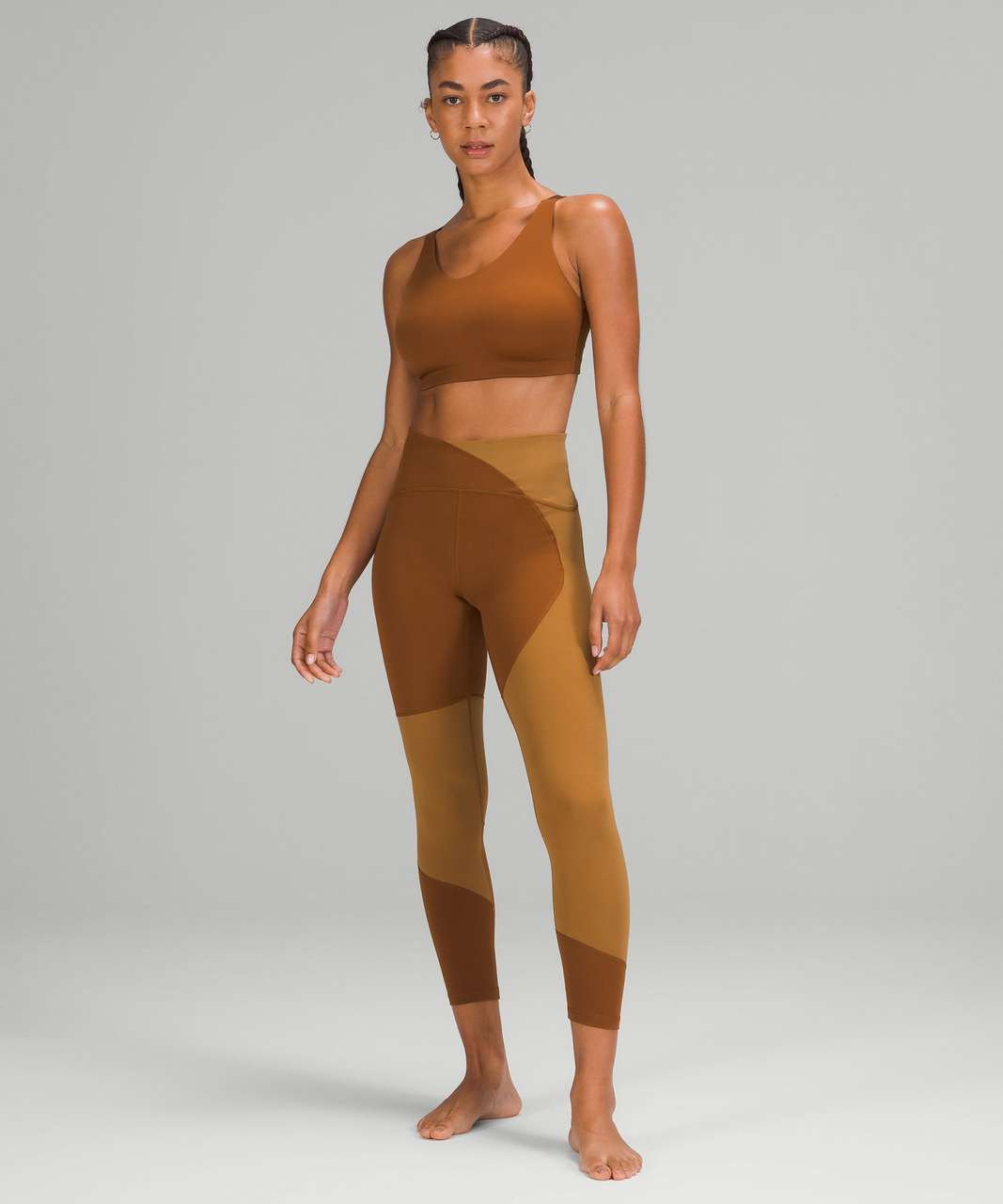 Lululemon In Alignment Longline Bra *Light Support, B/C Cup - Copper Brown  - lulu fanatics