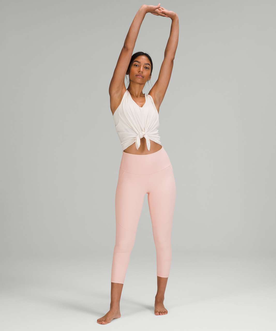 lululemon athletica, Tops, Lululemon Nulu Cropped Slim Yoga Short Sleeve  In Pink Mist