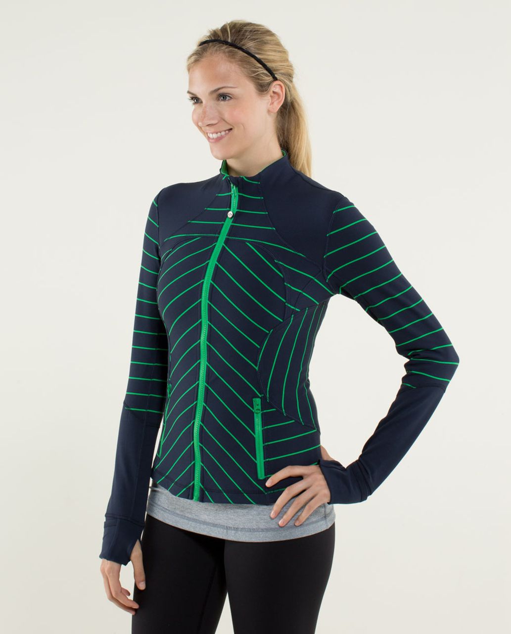 Lululemon Forme Jacket *Cuffins - Slalom Stripe Inkwell / Inkwell