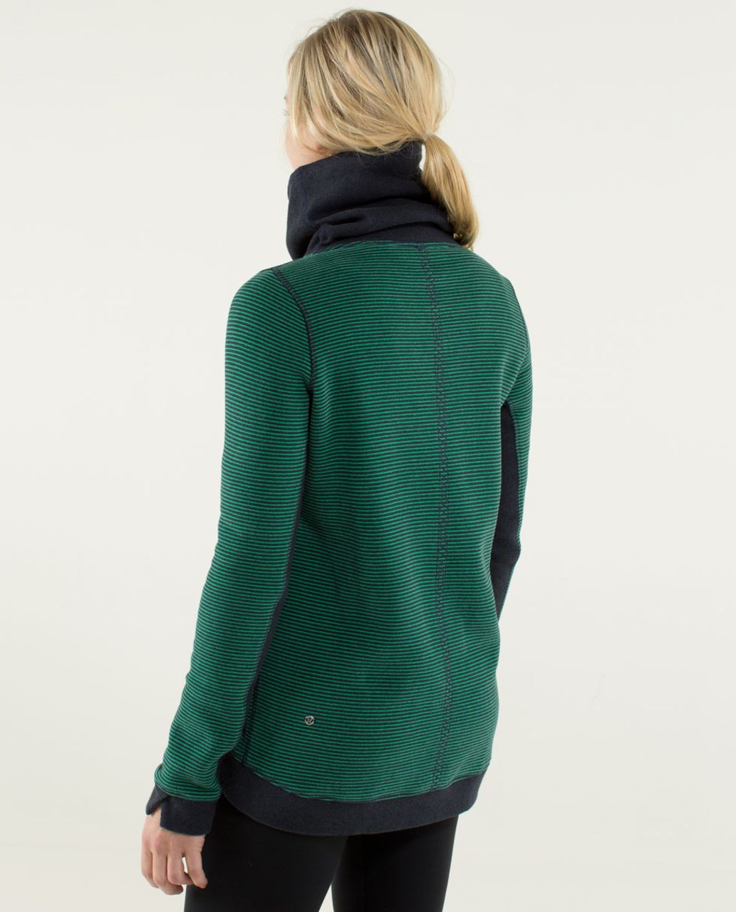 Lululemon Avenue Pullover - Hyper Stripe Green Bean / Heathered Inkwell / Hyper Stripe Green Bean