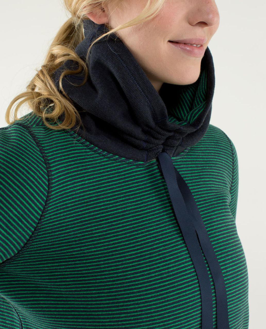 Lululemon Avenue Pullover - Hyper Stripe Green Bean / Heathered Inkwell / Hyper Stripe Green Bean