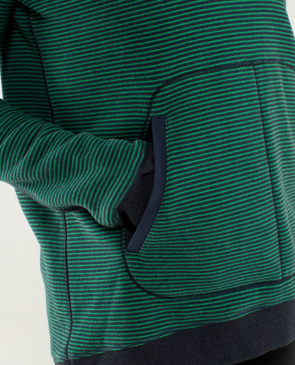 Lululemon Avenue Pullover - Hyper Stripe Green Bean / Heathered Inkwell / Hyper Stripe Green Bean