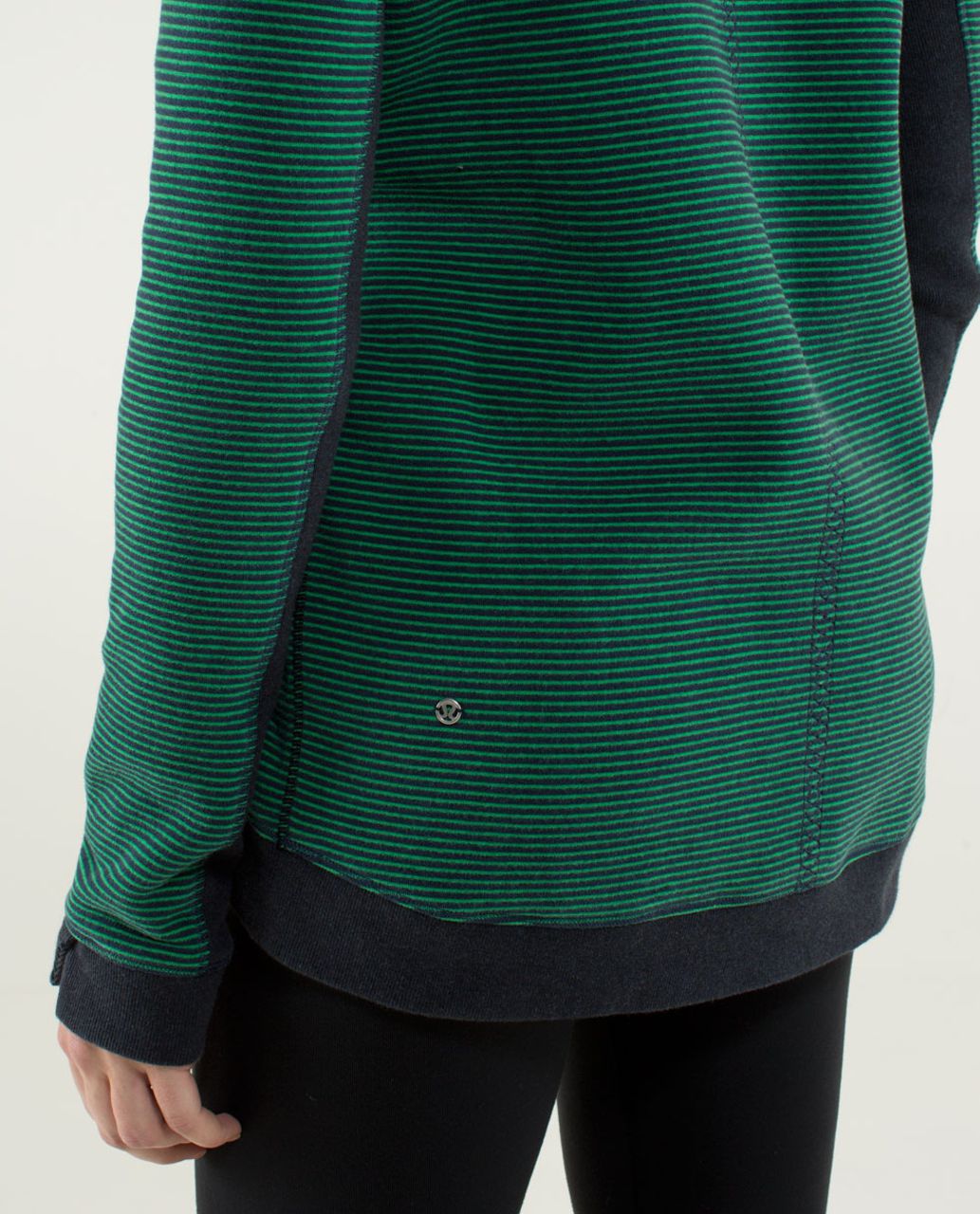 Lululemon Avenue Pullover - Hyper Stripe Green Bean / Heathered Inkwell / Hyper Stripe Green Bean