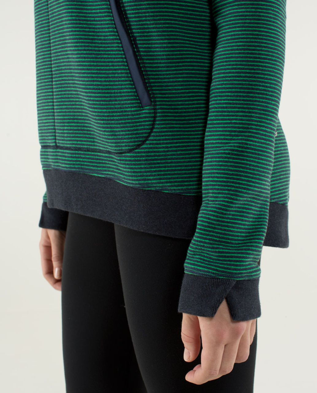 Lululemon Avenue Pullover - Hyper Stripe Green Bean / Heathered Inkwell / Hyper Stripe Green Bean